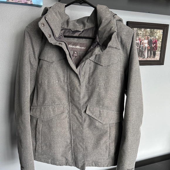 Eddie Bauer Womans Grey Jacket Large - Picture 1 of 7
